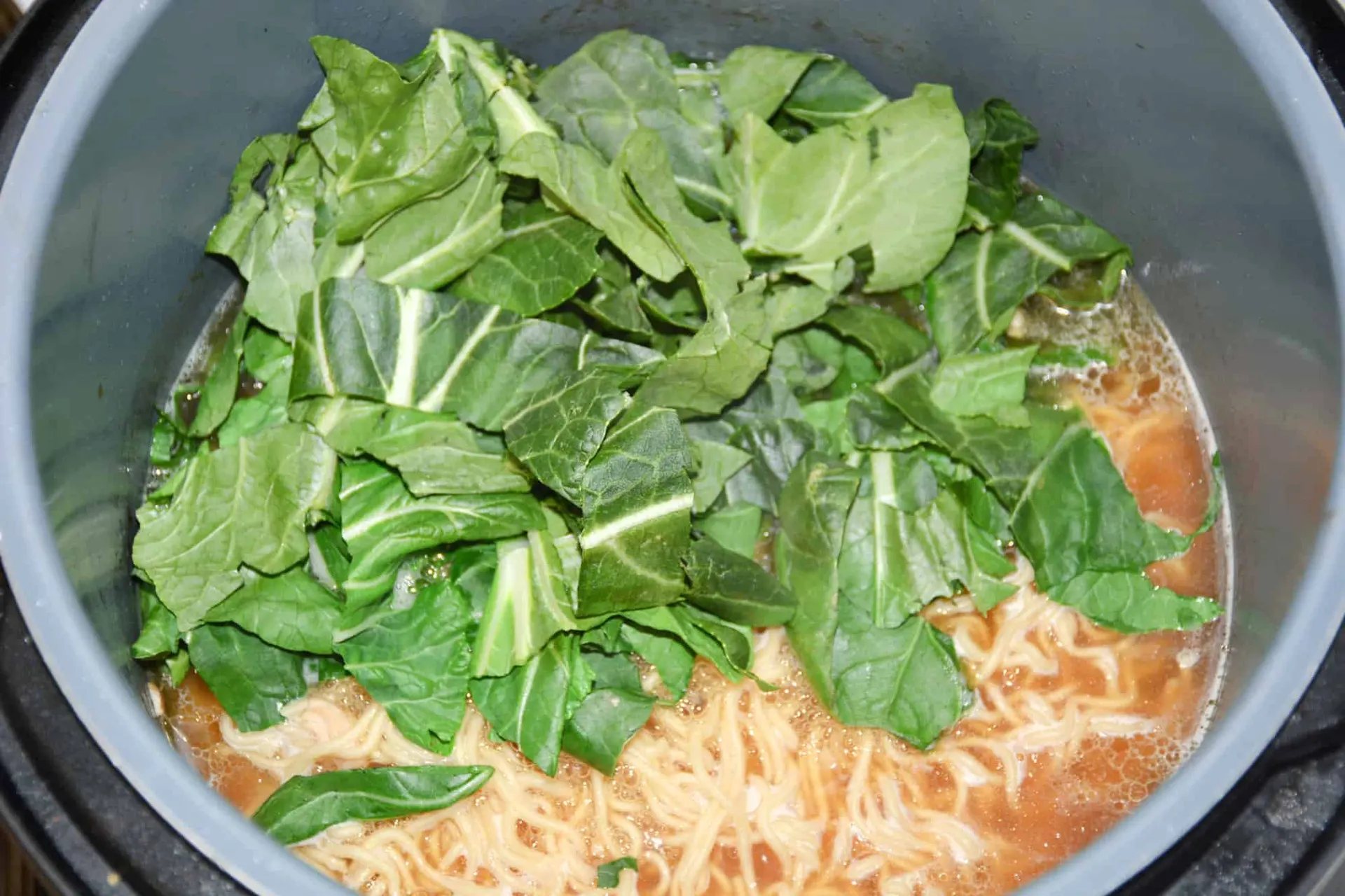 ramen soup with bok choy